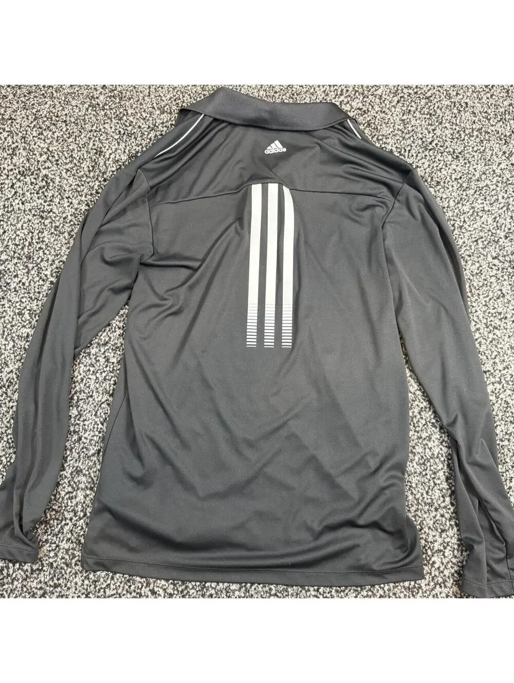 Adidas Golf Long Sleeve Polo Shirt Mens Medium Gray Performance Golf
